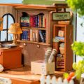 RoboTime 3D wooden puzzle Miniature house Bookstore
